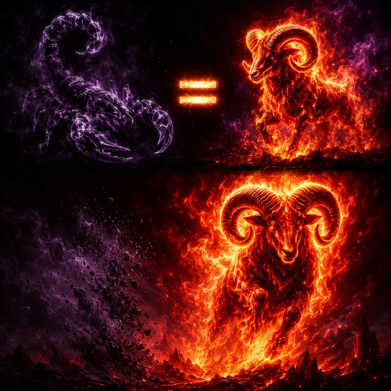 Scorpion equals fire ram